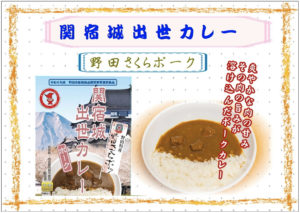 野田さくらポークを使った「関宿城出世カレー」完成。